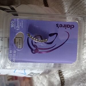 Claire's Silver Crystal Ear Cuff